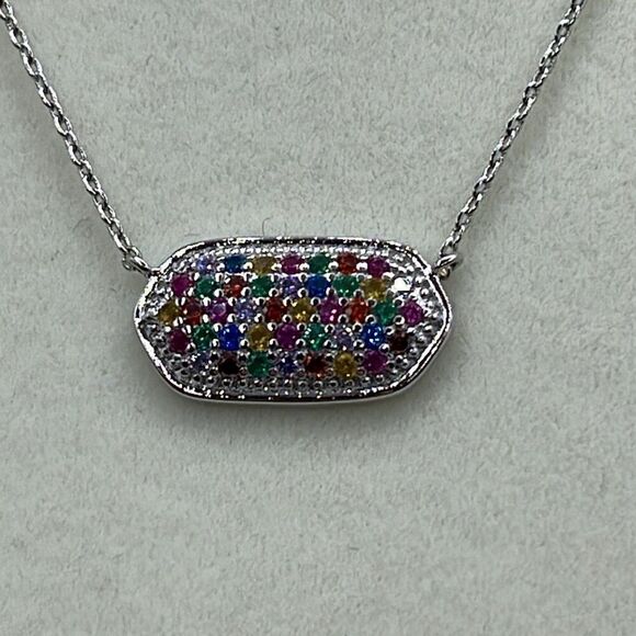 Fresh & Co CZ white gold dipped choker 15” & 2” extender - Picture 1 of 8